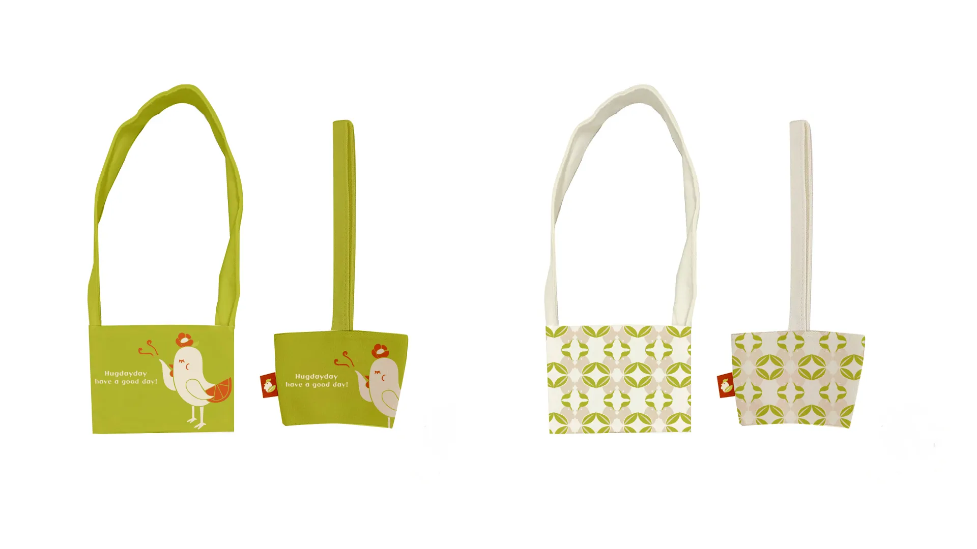 兩款飲料提袋設計